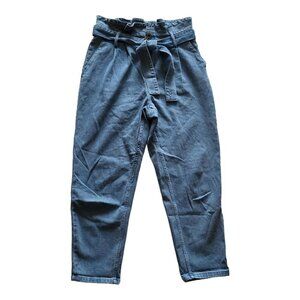 Who What Wear High Waist Pleated Paperbag Denim Mom Jeans Size 12